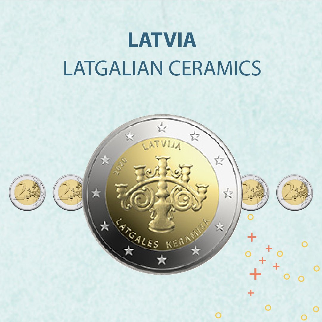 EUCouncil's tweet photo. On 🇱🇻 national day, let's take a look at this commemorative coin dedicated to Latgalian pottery.
The design depicts a characteristic piece of Latgalian ceramics – clay candelabrum.
Priecīgu Latvijas Republikas proklamēšanas dienu! 🎉
#EUROat20 https://t.co/saiNP2LKpu