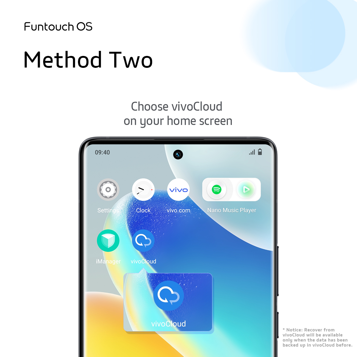 OriginOS_Global's tweet image. How to #RestoreData on your #vivo?
Two methods you need to know to keep your data under control.
📍Simply #RT &amp;amp; reply to win!
🎁 Theme Redeem Code: 3 random winners!
#FuntouchOS #Tips #DataManagement