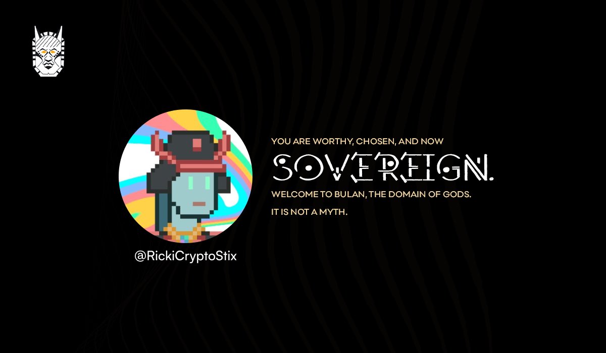 TheBulanStudio's tweet photo. Welcome, @RickiCryptoStix 

Bulan is not a myth📿 https://t.co/J53fHRxmyM