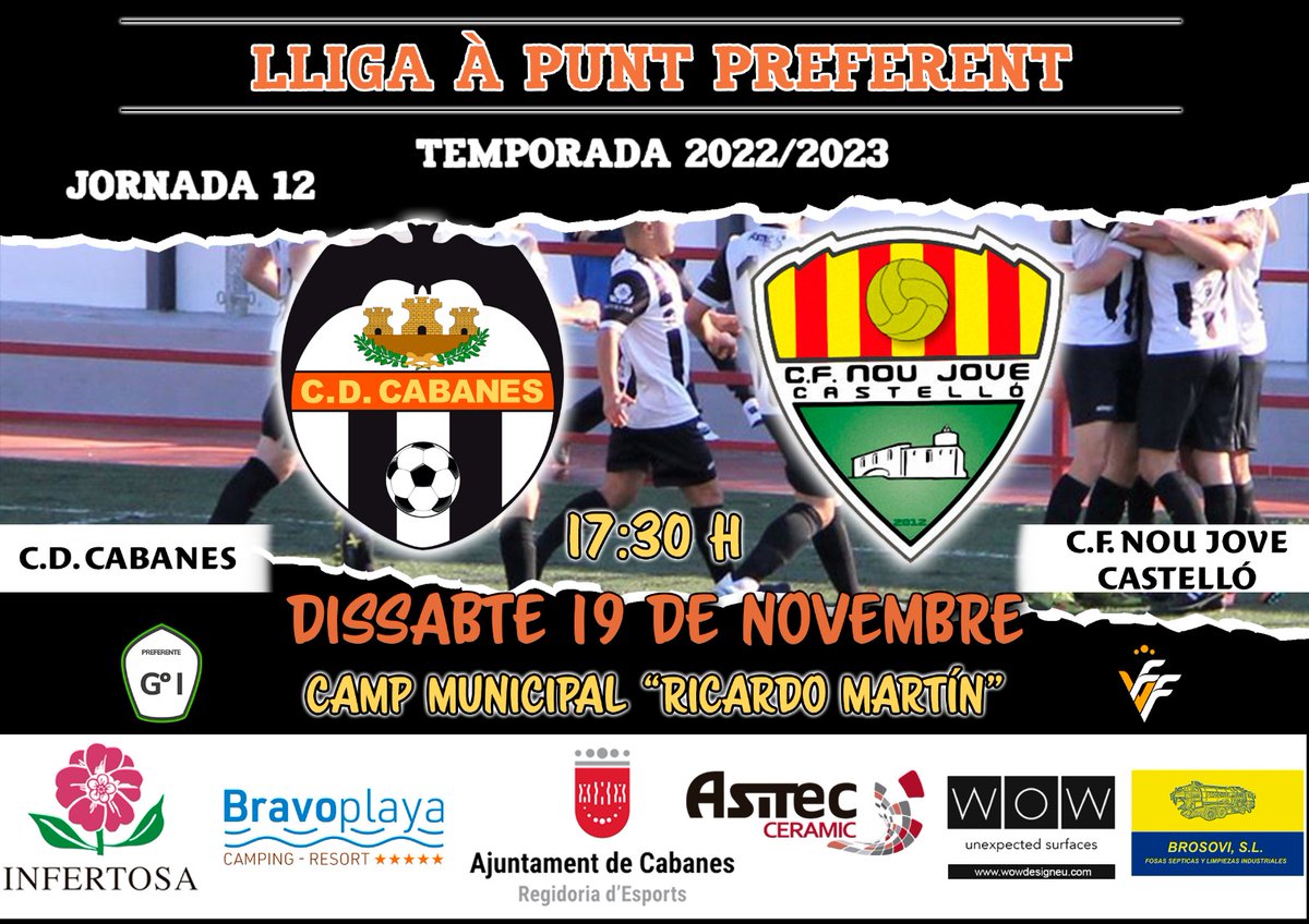 cdcabanes's tweet photo. ⚪𝗝𝗢𝗥𝗡𝗔𝗗𝗔 𝗟𝗟𝗜𝗚𝗔 𝗔̀ 𝗣𝗨𝗡𝗧 𝗣𝗥𝗘𝗙𝗘𝗥𝗘𝗡𝗧⚫

⚽ 𝙅𝙤𝙧𝙣𝙖𝙙𝙖 𝟭𝟮
📆 𝘿𝙞𝙨𝙨𝙖𝙗𝙩𝙚 𝟭𝟵
🕡 𝟭𝟳:𝟯𝟬
🏟 𝘾𝙖𝙢𝙥 𝙢𝙪𝙣𝙞𝙘𝙞𝙥𝙖𝙡 𝙍𝙞𝙘𝙖𝙧𝙙𝙤 𝙈𝙖𝙧𝙩𝙞́𝙣

I sempre #𝗮𝗺𝘂𝗻𝘁𝗰𝗮𝗯𝗮𝗻𝗲𝘀 https://t.co/5y6enscqEz