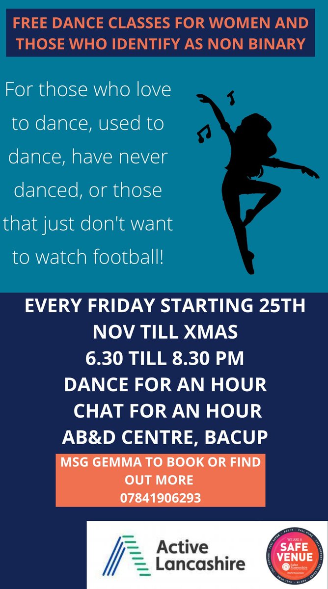 moreintheroom's tweet photo. We are so proud to say we're hosting some great looking events, get moving on the lead up to Christmas, meet some new people or just do something different to watching football. 

Our @SaferRossendale scheme is growing and we couldn't be more excited! https://t.co/orzWV3pyZH