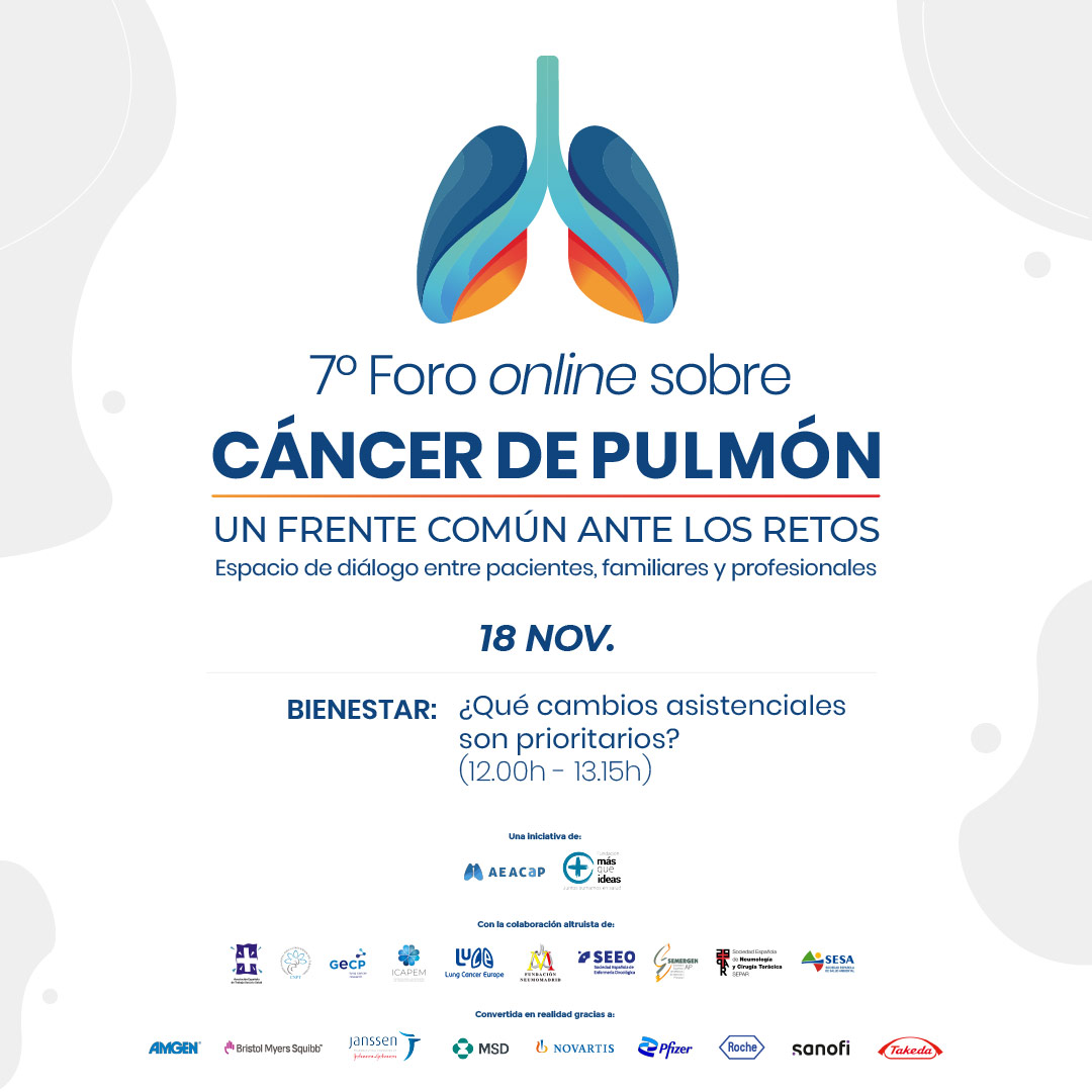 Takeda_ES (@takeda_es) on Twitter photo 📣 BIENESTAR: ¿Qué cambios asistenciales son prioritarios? es la última sesión del “7º Foro online sobre #cáncerdepulmón" organizado por <a href="/AEACaP/">Cáncer de Pulmón</a> junto a <a href="/FundacionMQI/">Fundación MÁS QUE IDEAS</a>
Auspicia <a href="/Takeda_ES/">Takeda_ES</a>
Consulta la web 👉🏼bit.ly/3A2T2Sy 📣 BIENESTAR: ¿Qué cambios asistenciales son prioritarios? es la última sesión del “7º Foro online sobre #cáncerdepulmón" organizado por <a href="/AEACaP/">Cáncer de Pulmón</a> junto a <a href="/FundacionMQI/">Fundación MÁS QUE IDEAS</a>
Auspicia <a href="/Takeda_ES/">Takeda_ES</a>
Consulta la web 👉🏼bit.ly/3A2T2Sy