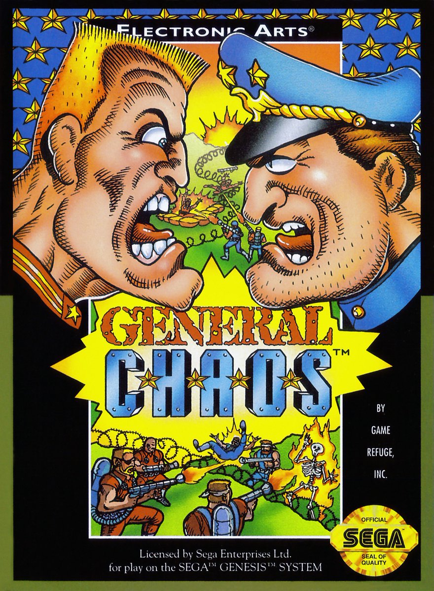 CoolBoxArt's tweet photo. General Chaos / Genesis / Electronic Arts / 1993 https://t.co/9iUzA2hDeO