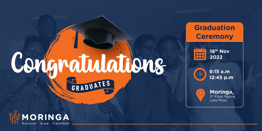 moringaschool's tweet photo. A hearty Congratulations to our Software Engineering and Data Science Graduates.  We are proud of you and wish you all the best as you transition into the job market. We will keep our promise of graduate support and career guidance. All the best!

#graduationday #moringaschool https://t.co/52iR8vYZmY