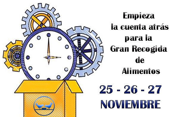 EMPIEZA LA CUENTA ATRÁS¡¡¡¡¡¡ el próximos viernes empezará la gran recogida de alimentos. Gracias, por adelantado, a todos los voluntarios que nos van a ayudar, sin vosotros no sería posible llevar a cabo esta labor. Y gracias a  Elena y Leticia por su gran trabajo