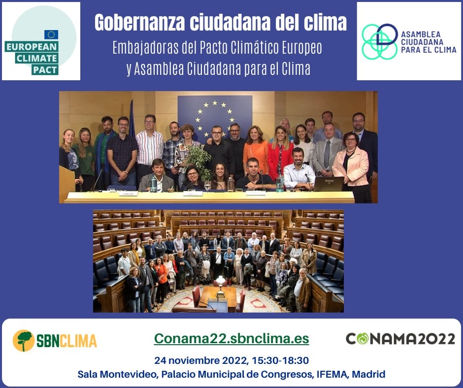 El 24/11 participo como ponente y moderadora @info_conama con <a href="/ClimaticosSpain/">Embajadores Por el Pacto Climático España</a>
@jesuspiro <a href="/mamenmarquesita/">Carmen Marqués Ruiz</a> <a href="/cg_aranda/">César García Aranda</a> <a href="/a_b_y_m/">Anabyuste</a> <a href="/sofia_gvillegas/">Sofía Garro</a> "Por una #gobernanza ciudadana del clima: embajadores del #PactoClimáticoEuropeo y asambleas ciudadanas" #CONAMA <a href="/EUClimateAction/">EU Climate Action</a>