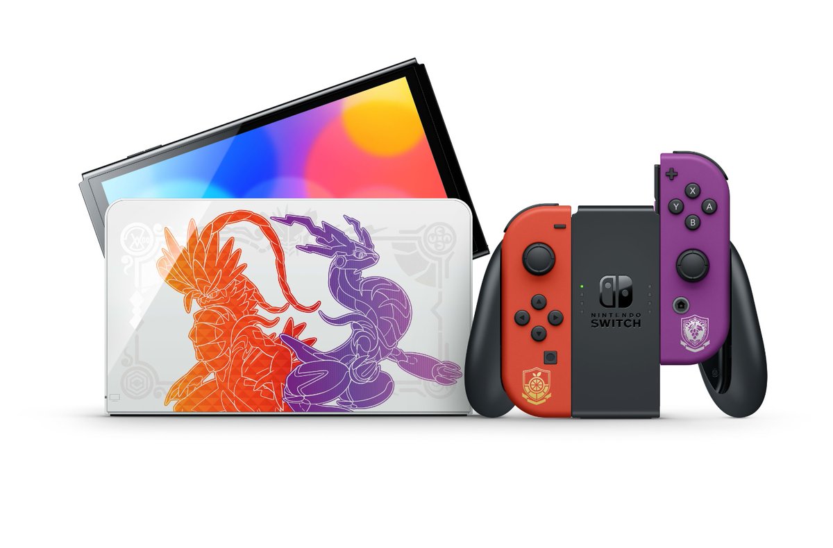 MGG_ESP's tweet photo. ¡Tenemos nuevo sorteo de Pokémon Escarlata y Púrpura!

➡️Sigue a @MGG_ESP
 y haz RT a este tuit utilizando #PokémonEspaña
➡️Menciona a un amigo con el que te gustaría explorar Paldea
➡️Llévate una Nintendo Switch OLED edición especial Pokémon Escarlata Púrpura https://t.co/qKZrLClEv5