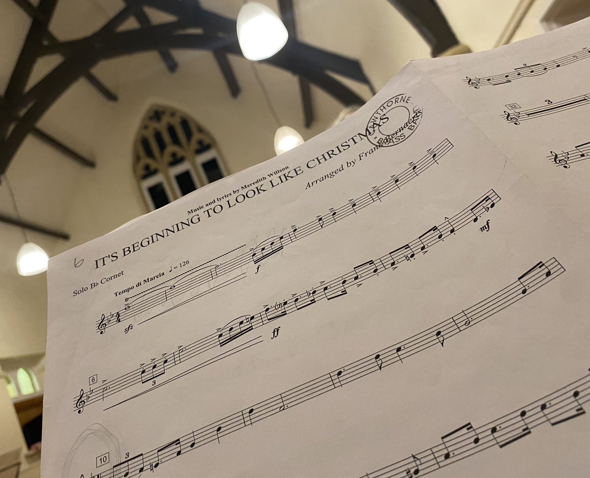 the band, last night, turned their bells to their pieces for the fast approaching festive season! Lights are starting to pop up around the area and our first Christmas engagement is only a week away. Is it starting to look a lot like Christmas? In the band room, it is! 🎄 🎶