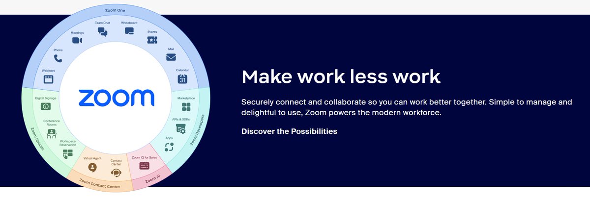 ChadHardaker's tweet photo. Such excitement around the continued expansion and innovation of @Zoom flexible solutions for modern Team Collab... on the #Zoom platform we all know and love! 

Learn why #Zoom is so much more than Meetings in this great read: https://t.co/VWMWZe5sOY https://t.co/9tJUo2AceL