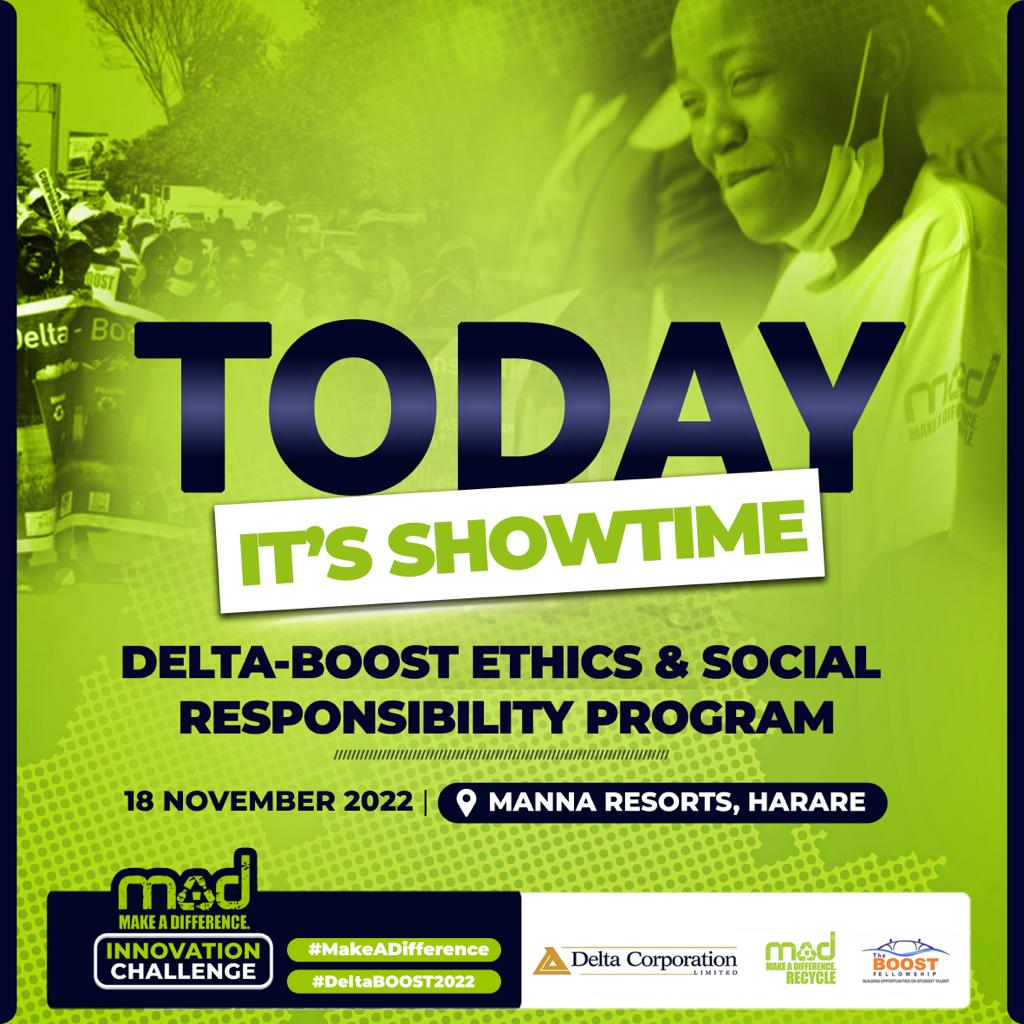 Its happening today!💃 The #MakeADifference competitions @DeltaCorpZim. University teams from across the country present their environmentally sustainable business projects to experts in the industry in Hope's of getting funding . All the best teams! #WeAllWin #IMADIT