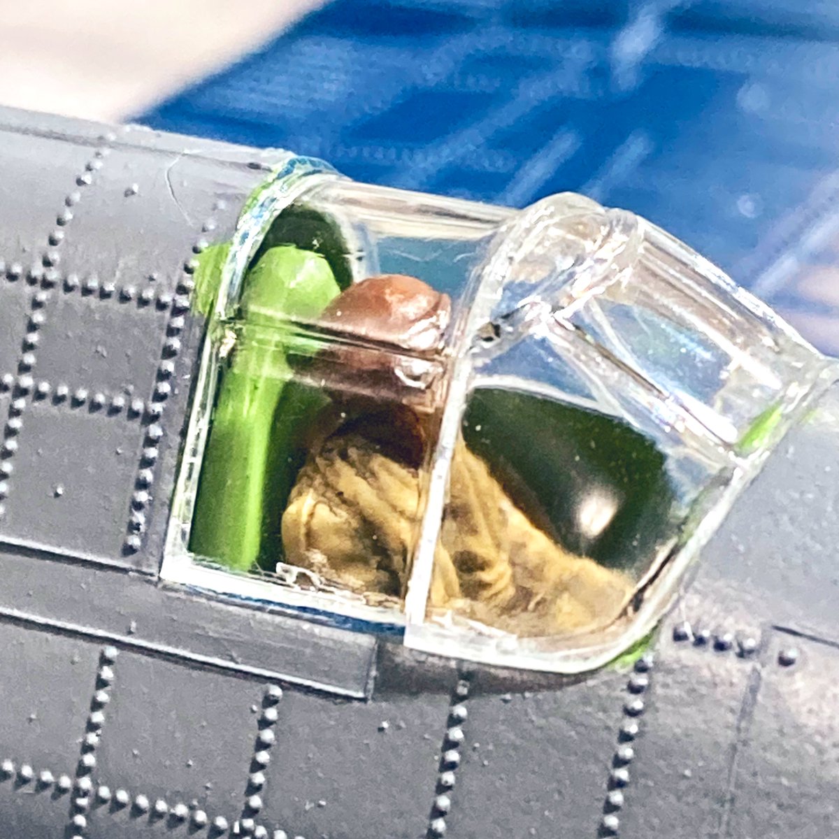 ztz3oo's tweet photo. パイロットとガンナーでちゃんと造形が違います。#Airfix 気合い入ってるな〜。キャノピーの透明度はなかなか。ばっちり中が見えます👀
#スケモ祭 #SB2C #ヘルダイバー #72スケモ https://t.co/6raGFDQN81