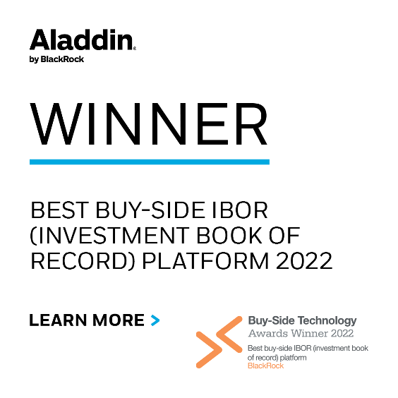 emaquestDotNet's tweet image. Happy to celebrate another remarkable achievement: Aladdin® has been named ‘Best IBOR (Investment Book of Record) Platform/Service’ in the 2022 Buy-Side Technology Awards. #OneBlackRock bit.ly/3GvWucy
