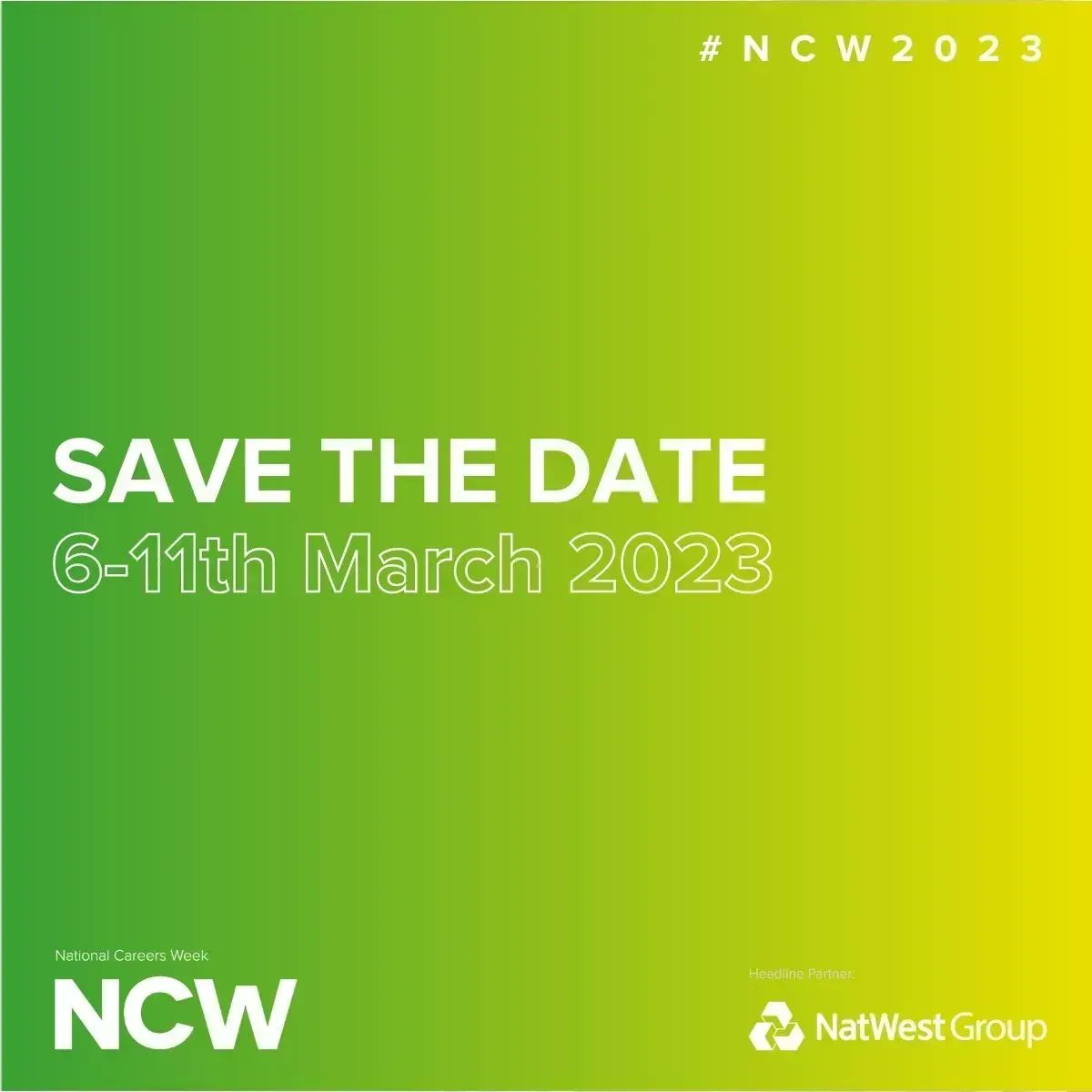 #NationalCareerWeek 2023.

6 - 11th March 2023.

#NCW2023
