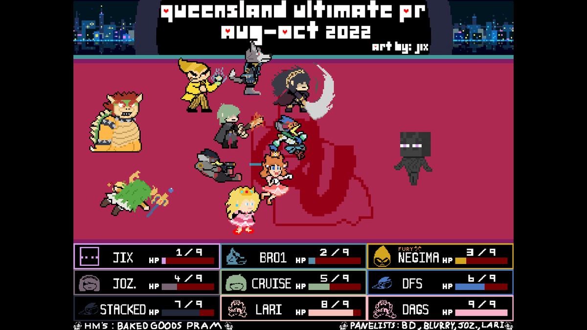Congratulations to all on the Queensland Ultimate Power Rankings for August to October 2022!
Amazing art by <a href="/Jix_SSB/">Jix</a>!
Reveal video: youtu.be/zJytKAgrLxQ