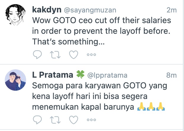 hayatisundoro's tweet photo. @detikcom CEO &amp; manajemen GoTo uda potong gaji, skrng terpaksa PHK. Pilihan pahit. Eks Karyawan2 GoTo yg handal pasti mudah dapat kerjaan baru🙏 https://t.co/p0Xn6N5oGT