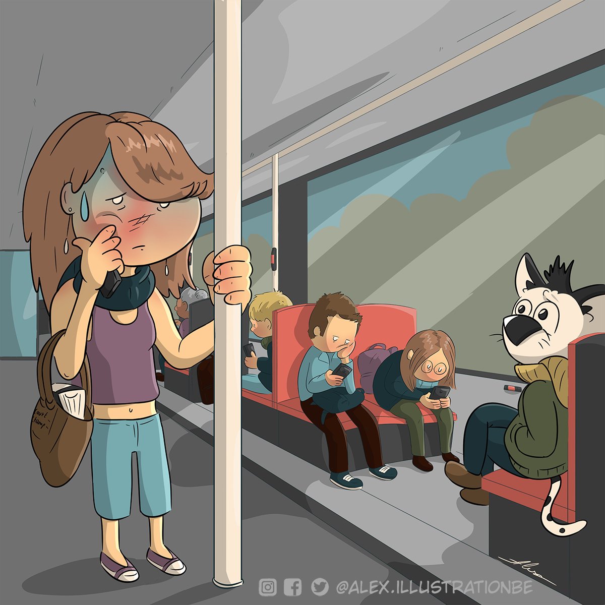 AlexIlluBe's tweet photo. TransCat - humanus stupidus 📱🚌
.

#transcat #BD #webcomic #trans #bus #phone #adventures #phoneonthebus #cat #chat #dessinateur #LGBTart #drole #funny https://t.co/J9Ydy8A80C