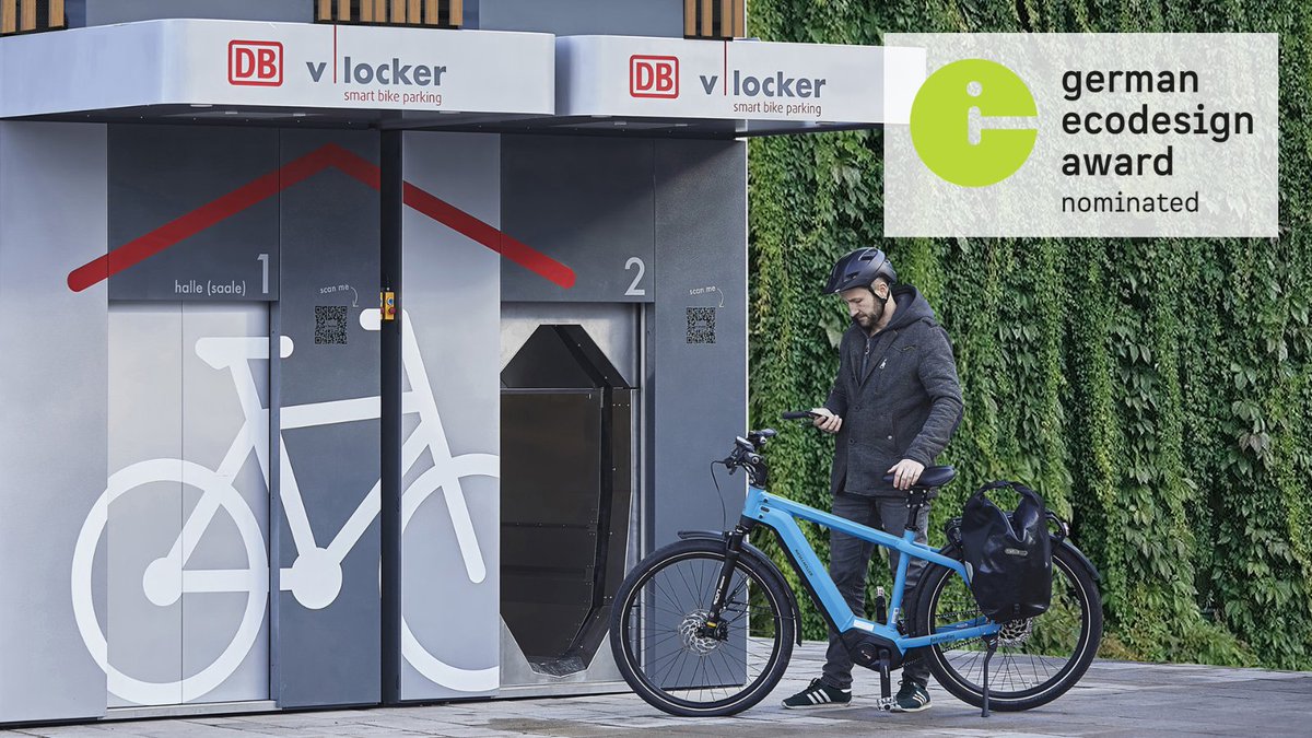 Nominated in the category #product:

In the automated V-Locker Smart Bike Parking System, up to 60 #bikes can be safely #stored in one car #parking space.
More info: bundespreis-ecodesign.de/de/gewinner/20…

#BPEco #BundespreisEcodesign #GermanEcodesignAward #nominee #chancetowin #congratulations