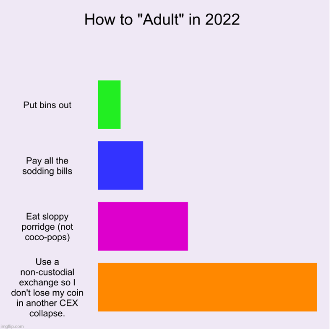 Bittylicious_'s tweet photo. Now we're grown up and "adulting" our way through life, we should be responsible for the safe keeping of our coin!
โ๏ธ We urge you to make it a priority to set up cold storage for larger amounts of coin.
#Bittylicious #SelfCustody
ps and don't forget to put the bin out๐ https://t.co/CawID6etLy