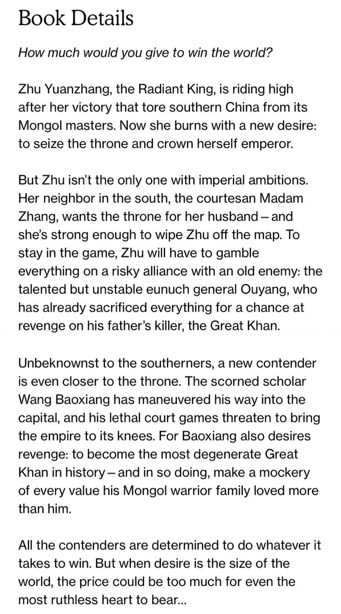 shelleypchan's tweet image. May as well fling this into the burning void:

You can preorder the sequel to She Who Became the Sun! It’s called HE WHO DROWNED THE WORLD, and features some truly A-class toxic queer relationships if I do say so myself

US: us.macmillan.com/books/97812506…
GR: goodreads.com/book/show/6313…