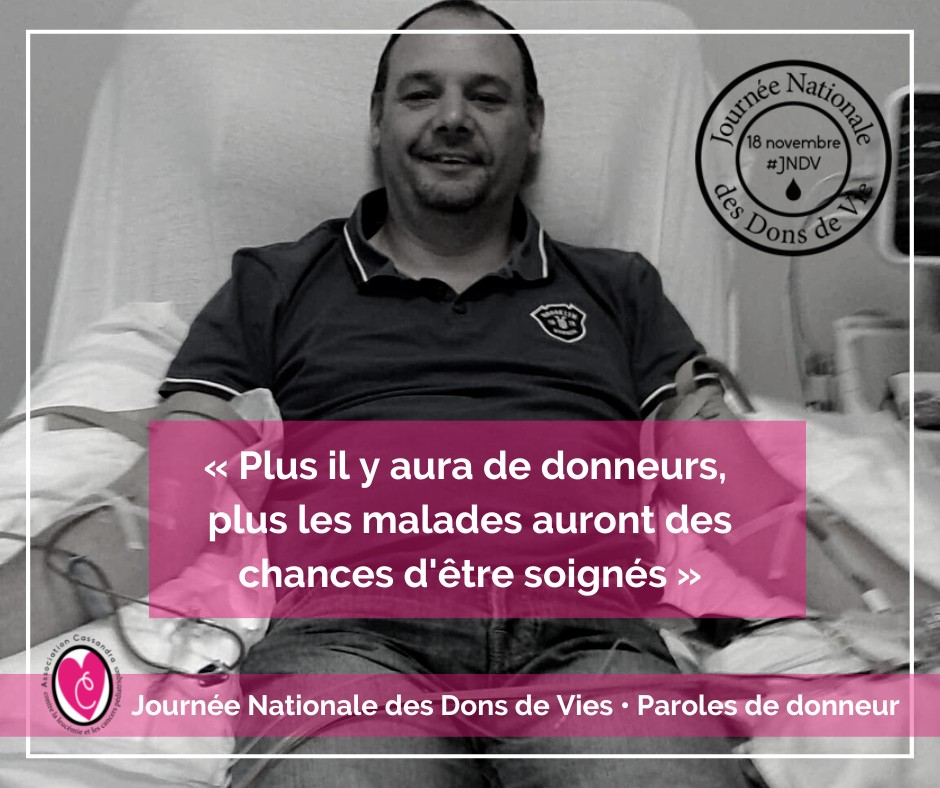 AssoACCL's tweet image. 🦸‍♂️ 18 Novembre • Journée Nationale des @donsdevie 

👉 Pour Stéphane, rien de plus naturel que de s'inscrire en tant que donneur de @moelleosseuse. 

#JNDV #JNDV2022