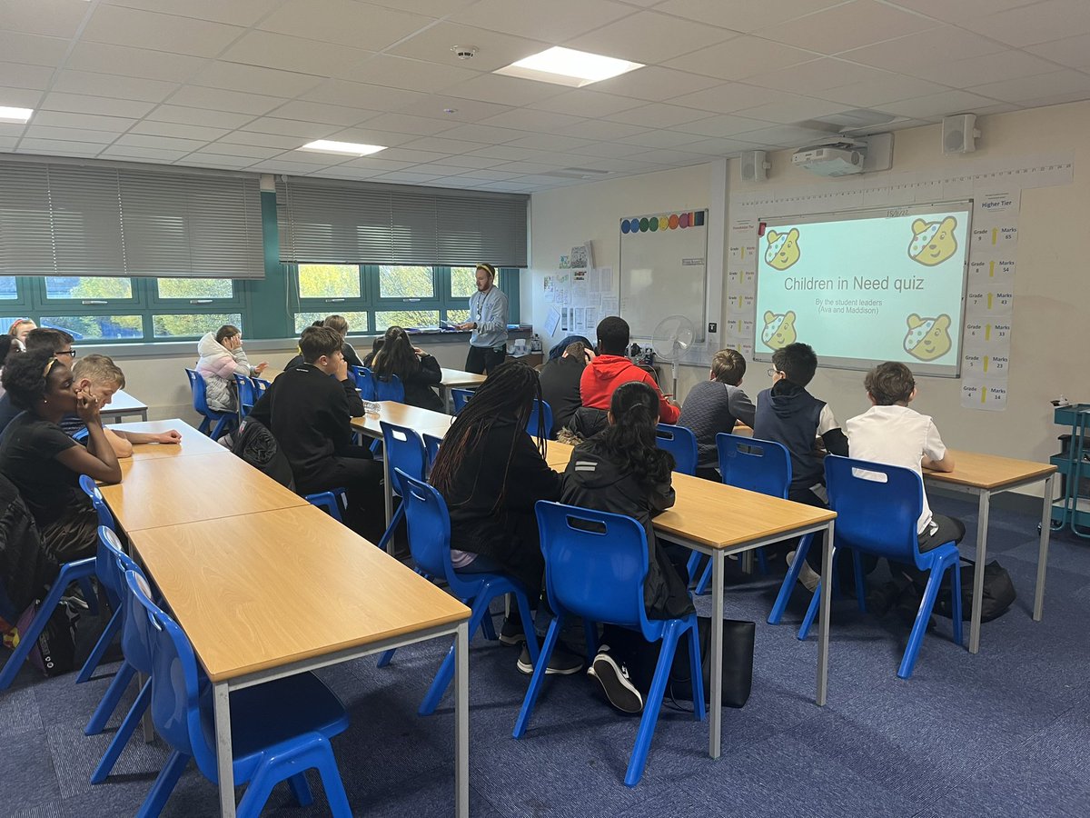 FP2Leaders's tweet photo. #ChildrenInNeed2022 Great to see so many mentor groups taking part in our Children in Need Quiz this morning 🧸 thank you to our Student Leaders for designing it for everyone 🥳 https://t.co/hLDpsW9ZBu