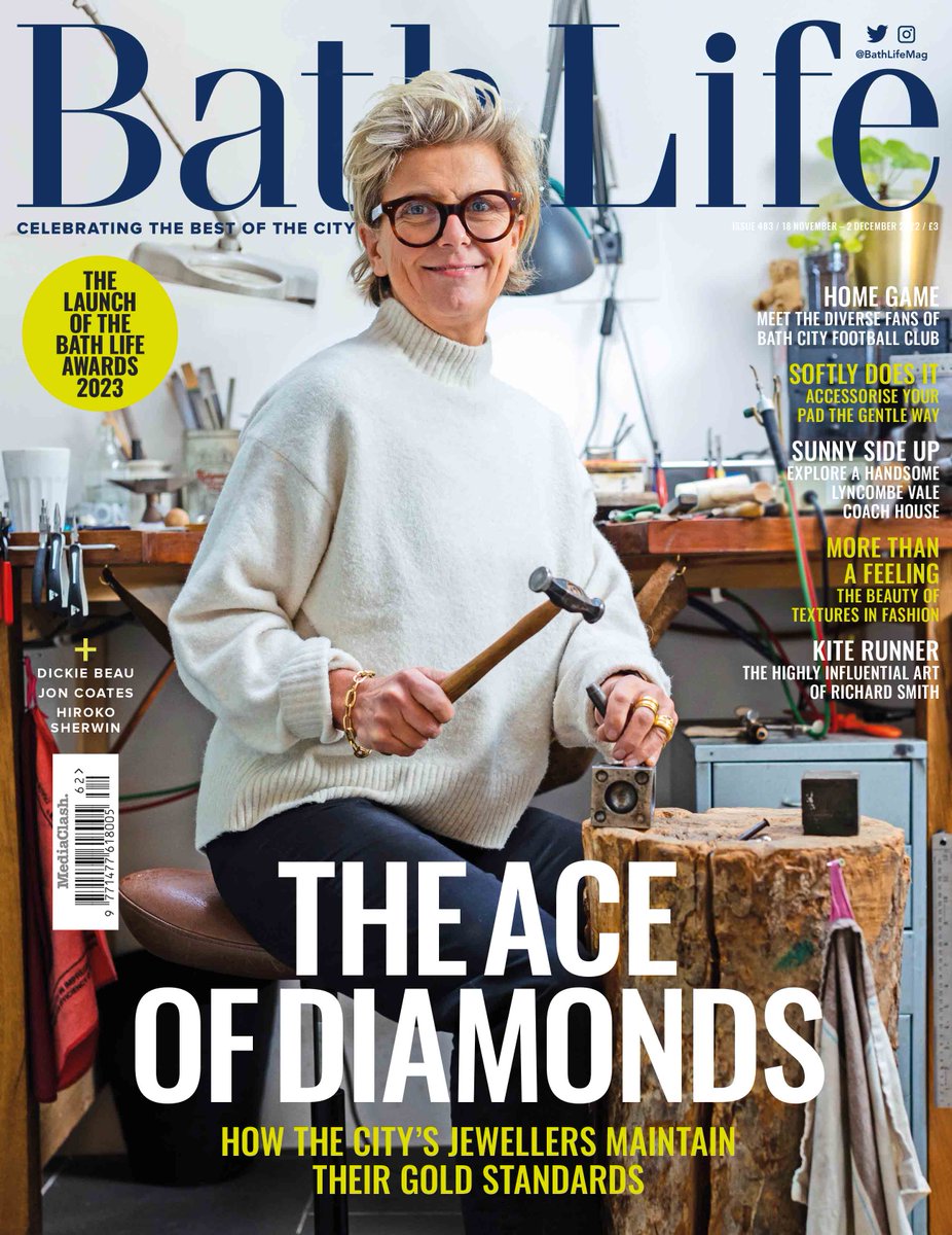 It's #NewIssueFriday and this week we have a glittering feature all about our city's talented jewellers - including our gorgeous cover star Tina Engell 📸 by @vranchvisuals We also visit Socialize, the new restaurant @GainsBathSpa, get cosy home advice from the pros & lots more