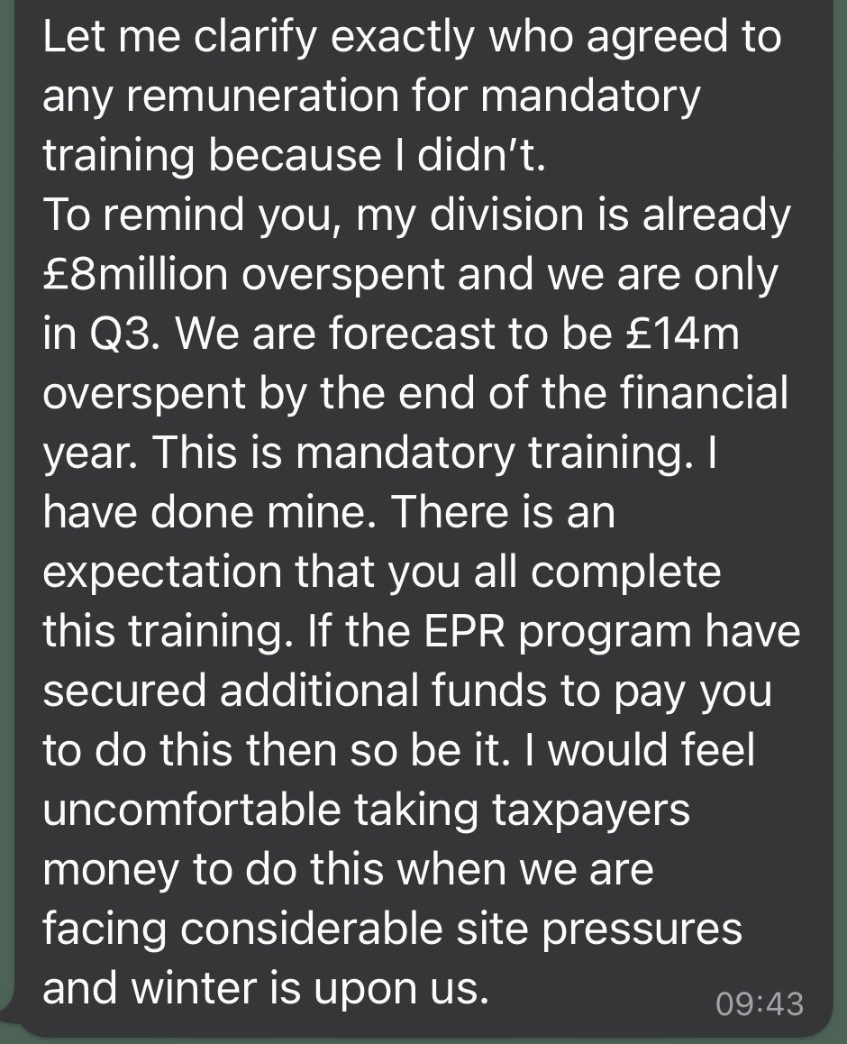 Utterly disgraceful that Junior Doctors, would be subjected to such coercive and bullying behaviour in an attempt to prevent them from claiming contractually due payment for stat/man training.

<a href="/MTWnhs/">Maidstone and Tunbridge Wells NHS Trust</a> must repudiate this management statement loudly and publicly to all JDs now…