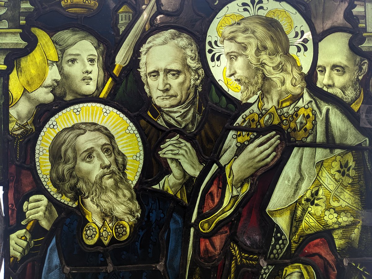 Great to visit Iona Art Glass Workshop this week to learn more about stained &amp; painted glass #conservation.  THANK YOU! On the light box: St Anne &amp; St Matthew [1899 - T F Curtis, executed by Ward &amp; Hughes] from Durham St Cuthbert <a href="/DioceseofDurham/">Diocese of Durham</a> <a href="/BSMGP/">BSMGP</a> <a href="/easanet/">EASA</a> <a href="/AABC_architect/">AABC Register</a>