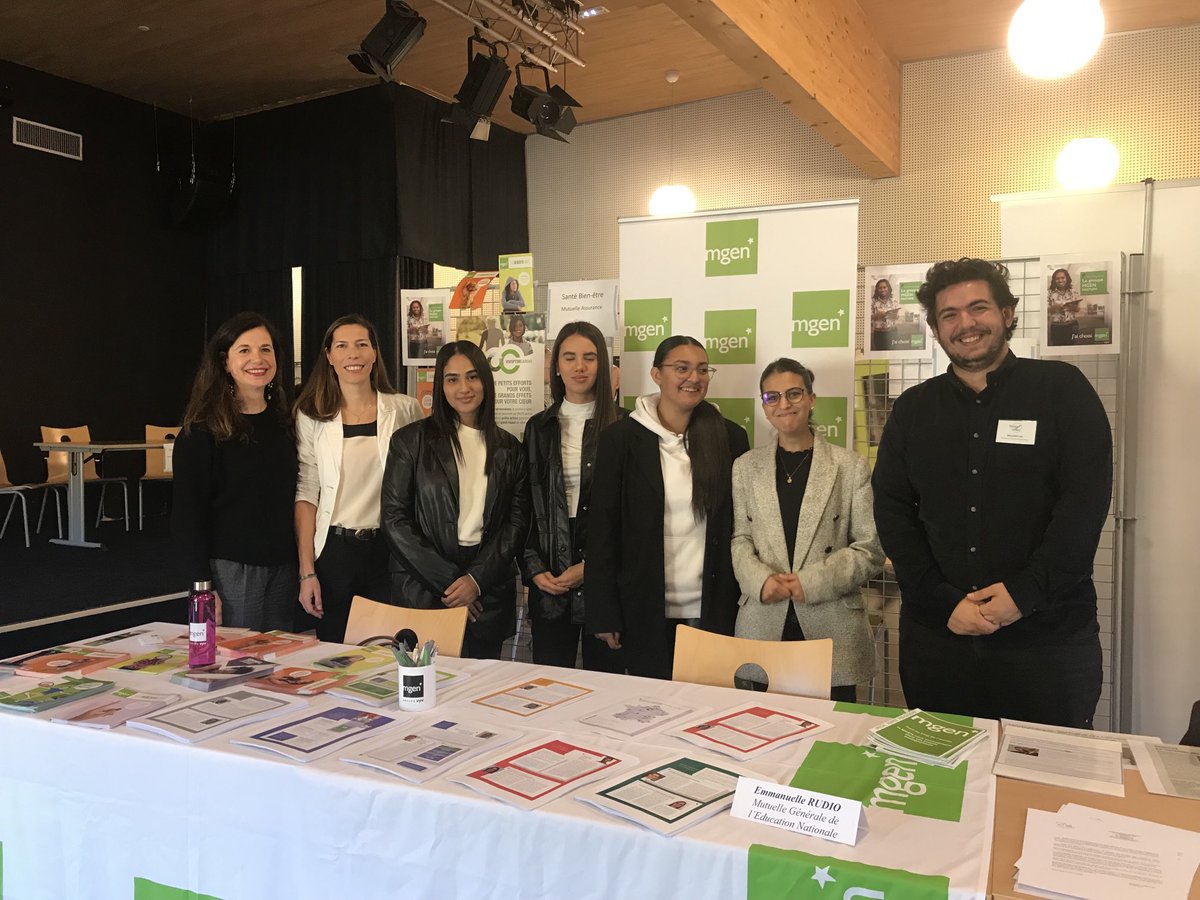 Parcours Avenir des élèves : MGEN06 aux côtés des équipes et des lycéens: faire connaître les 200 métiers de la MGEN, forum des métiers du lycée Goscinny ⁦<a href="/AcademieNice/">Académie de Nice</a>⁩ MGEN une entreprise qui recrute !! ⁦@groupe_mgen⁩ ⁦<a href="/LaurentLeMerci4/">Laurent Le Mercier</a>⁩