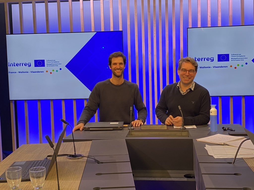 ERICDELECOSSE's tweet photo. Après le lancement officiel du programme @InterregFWVL hier à Mons, nous sommes dans les derniers préparatifs pour vous retrouver en webinaires lundi et mardi. Préparez vos questions… https://t.co/l9VB0PMBPa