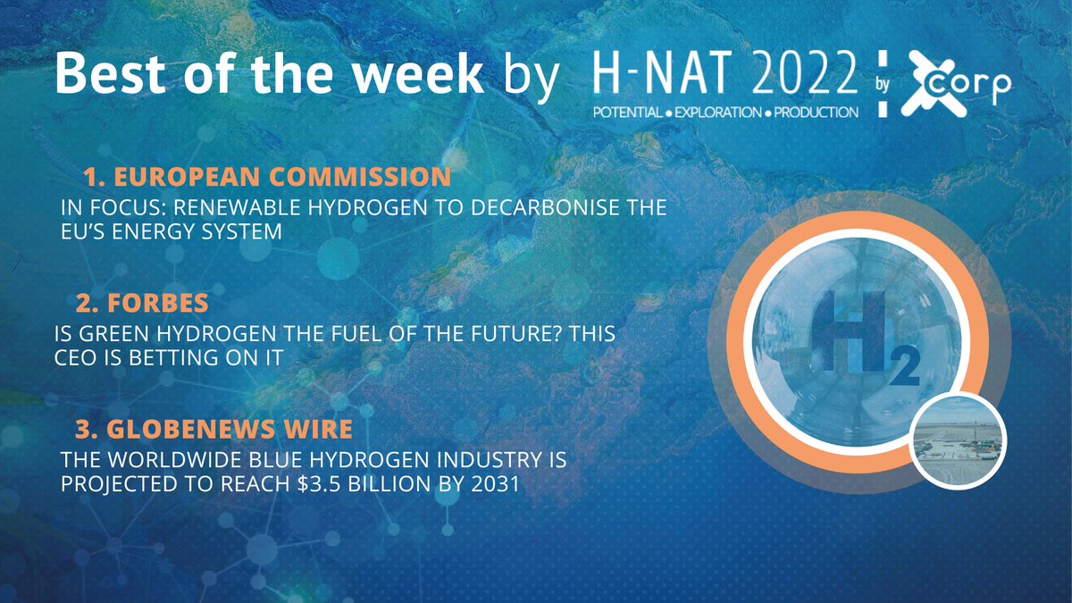 [#BESTOFTHEWEEK] The best news on the #Hydrogen market and the natural hydrogen's industry in 3 articles. 📰
 
1️⃣ow.ly/bqqV50LH5U7
  
2️⃣ow.ly/Khq750LH5U2
 
3️⃣ow.ly/gQ6Y50LH5U0