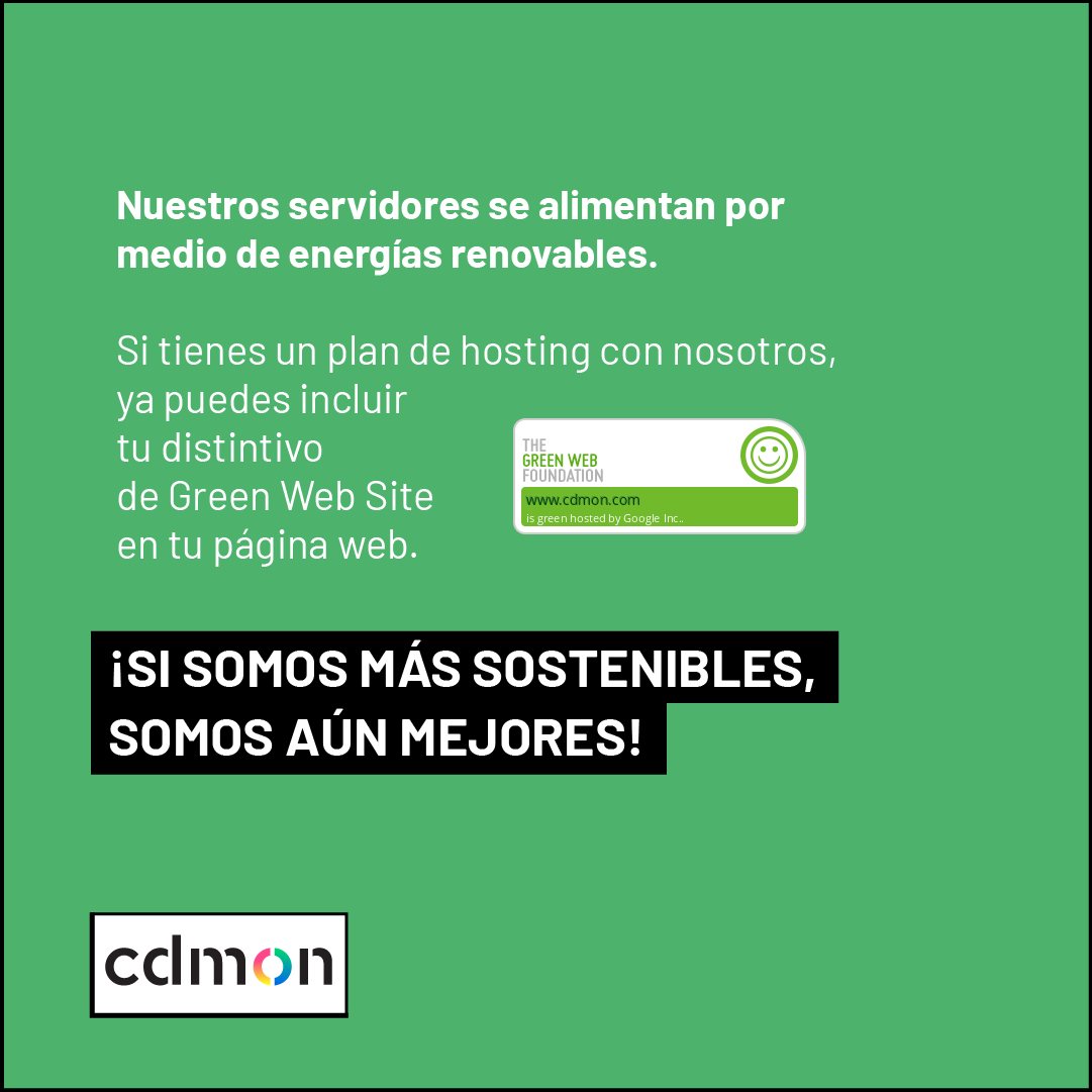cdmon's tweet photo. ♻️ La @greenwebfound nos ha otorgado el distintivo #GreenHosting por contar con un #Cloud 100% sostenible. 
➡️ Añade tu distintivo Green Hosting a tu #Site y ¡Únete a la revolución verde! 

🔗 https://t.co/Lg4b5hoM0a 

#Itscdmon #WeDoWhatWeLove #cdmonWorld https://t.co/3RU1dzJ01c