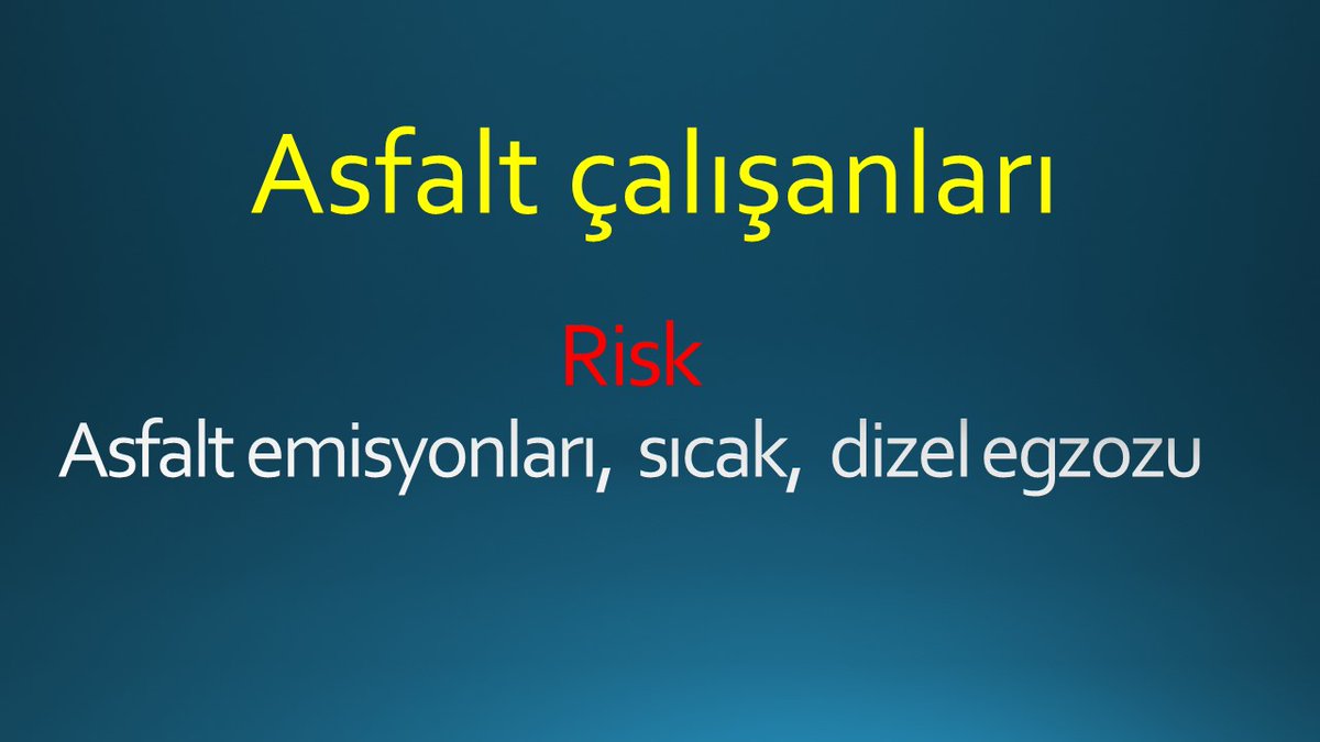 Asfalt çalışanları ve riskleri