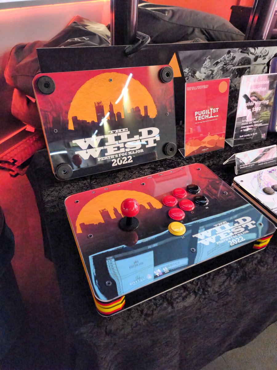 WaifuSticks's tweet photo. We're setup for the weekend at Wild West! Who's winning our prizes? https://t.co/tNOZXLKPlr