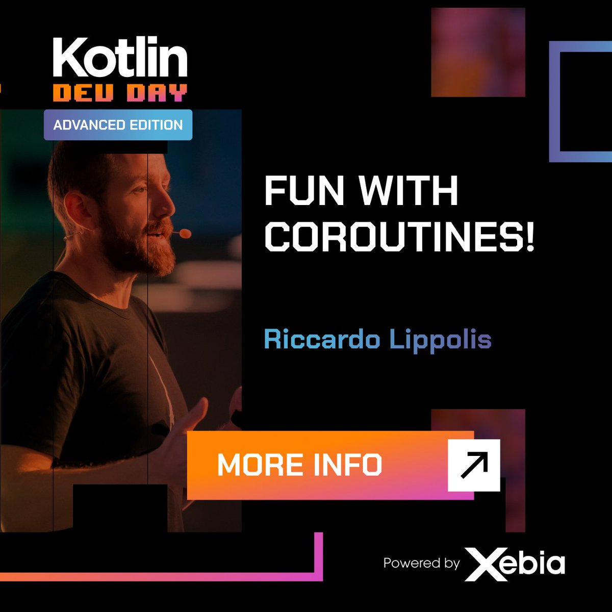 DayKotlin's tweet image. Let’s have some fun with Coroutines, playing around with the more advanced features, like Channels, Flows, Actors, Supervision Scopes, (preventing) Cancellation, and… ThreadLocals?! Learn together with Riccardo Lippolis 👉kotlindevday.com/session/riccar…
#kotlin