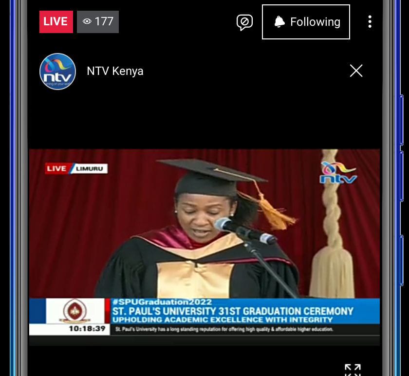 Real_Icon_'s tweet photo. We are also live on @ntvkenya
#SPUGraduation2022
31st Graduation
@SPUKenya https://t.co/IkWBUCvVoZ