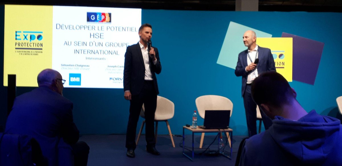 ✅ Sécurité au travail :  

🔹 <a href="/expoprotection/">Expoprotection</a> 
Paris porte de Versailles
🔸L'exposé débat : 
👉le potentiel HSE au sein d’un groupe international 
GEPI :Sébastien Chaigneau et Joseph Cantatore