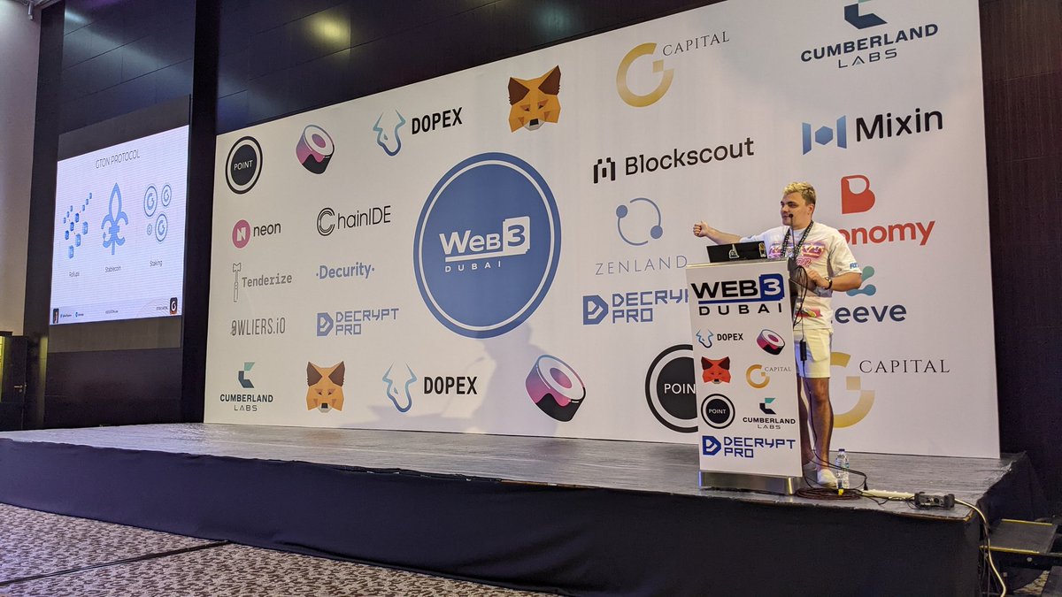 Our good friend @AlexPipushev and founder of @GtonCapital is presenting on Scaling metaverse infrastructure with rollups at @Web3Dubai