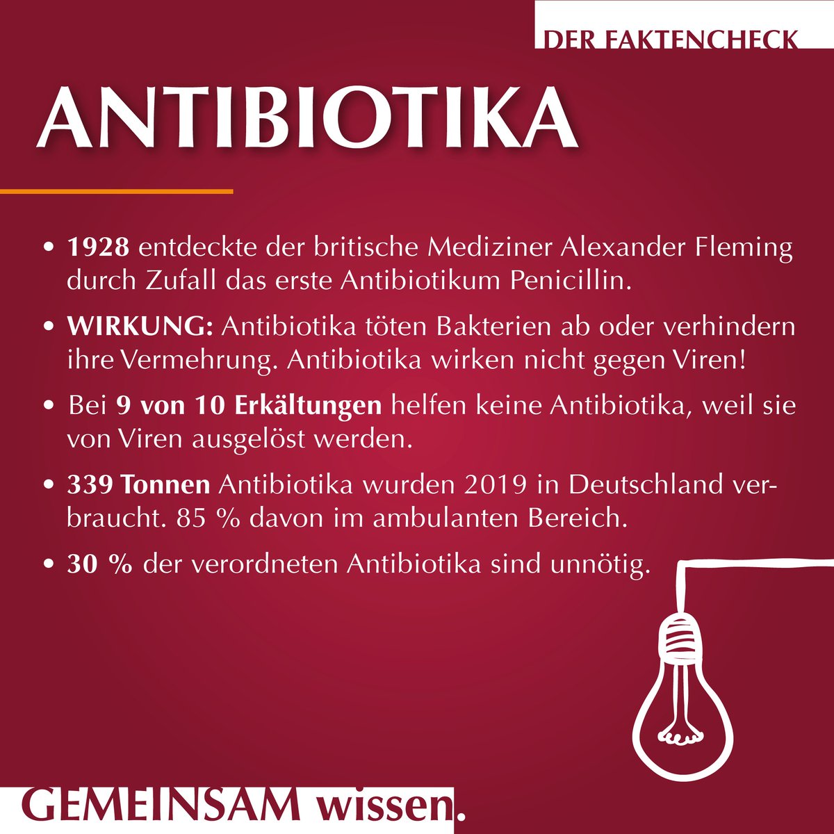 💊 #AntibiotikaWocheUMH 
☝️ Heute: #Antibiotika - der Faktencheck ✅
👉 Mehr zur Antibiotika-Woche der #UniMedizinHalle unter: uk-halle.de/antibiotikares…
#WorldAntimicrobialAwarenessWeek 
#antimicrobial 
#Awareness