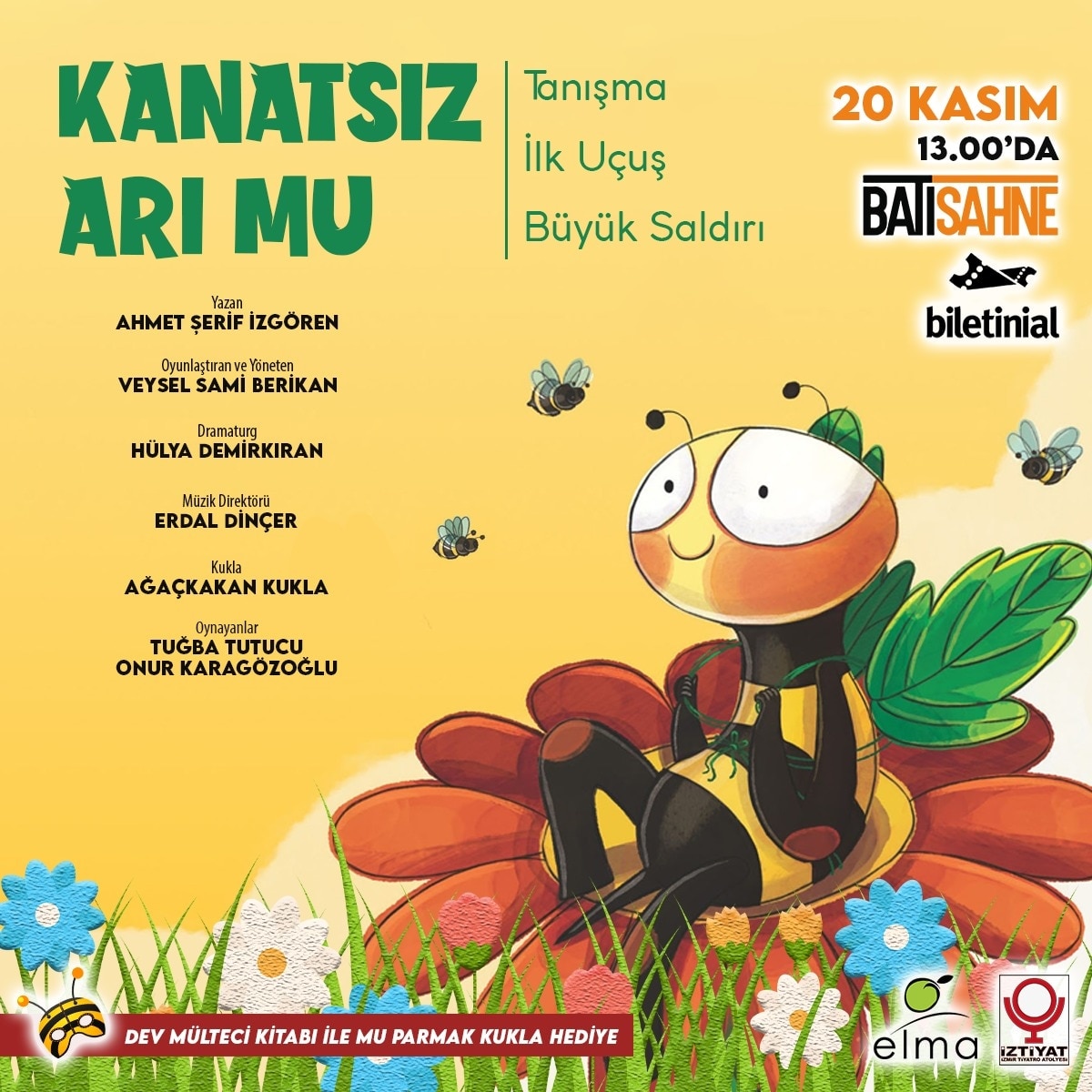 Son 2 gün...

'Kanatsız Arı Mu' oyunumuza tüm çocuklarımızı bekliyoruz. 🥰

Bilet satışlarımıza Bio'da bulunan linkten ve oyun günü @batisahne gişelerinden ulaşabilirsiniz. 

#iztiyat #izmirtiyatroatölyesi
#çocuktiyatrosu #izmirçocuketkinlikleri
#çocuketkinlikleri #tiyatro