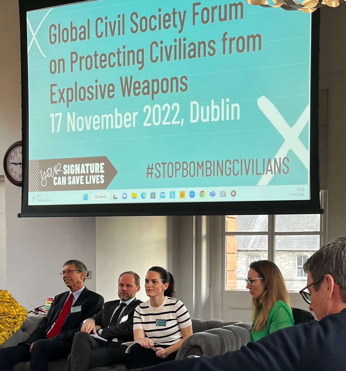 Excited to be representing @GCPEAtweets at #EWIPADublin today, joining 75+ States, the UN, ICRC, @savechildrenuk (of course), @explosiveweapon & other orgs to mark this major step towards better protecting civilians. A perfect excuse to talk #SafeSchoolsDeclaration all day long.