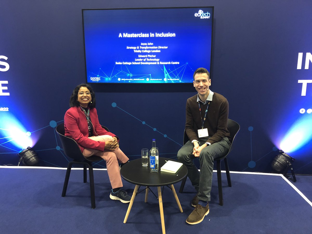 Such a privilege to discuss #inclusion at the #EdTechSummit22 which examined how the link between education and technology can raise outcomes for pupils.

#SEND #EdTech #EdTechChat
<a href="/EdtechukHQ/">Edtech UK</a>