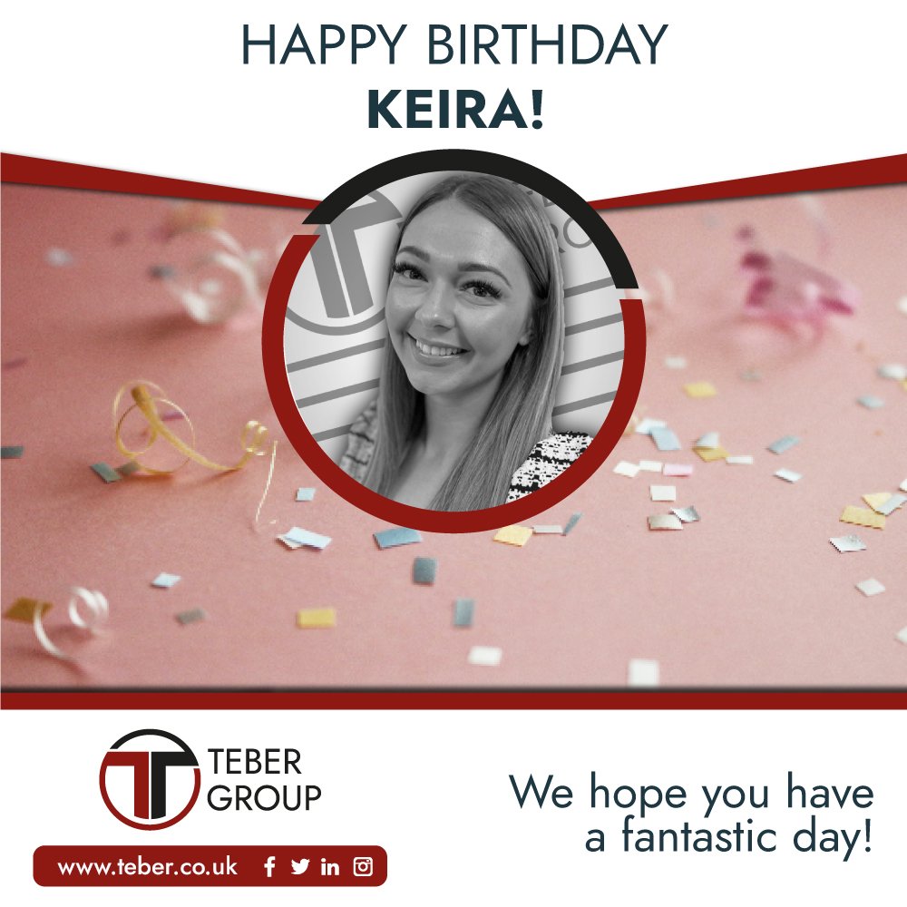 TeberGroup's tweet image. Please join us in wishing Keira Robinson a very happy birthday today.

We want to thank Keira for everything that she does for us and across all our Teber brands.

We hope you have a fantastic day.

#happybirthday #meettheteam