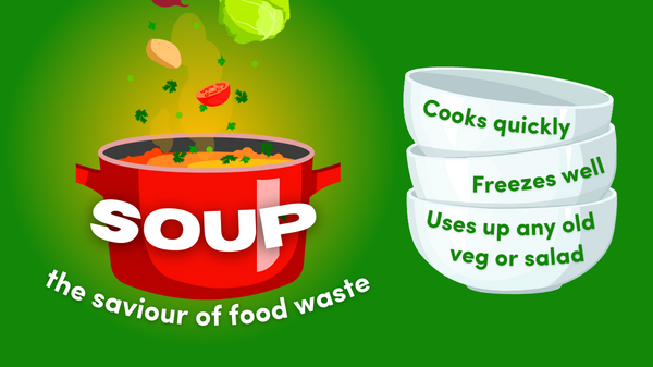 recycle4gm's tweet photo. We ❤ soup season
Soup loves random old vegetables, you can even throw salad leaves in.
Make a big batch and freeze in portions for an easy tea another day.
No waste, loads of taste, what’s not to love? 😋 #BuyKeepEatRepeat #FoodWaste https://t.co/PnFyiKY1Z7