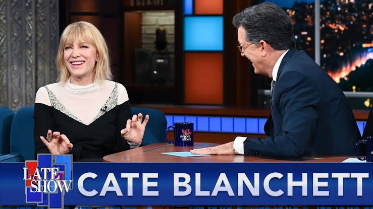 •Cate Blanchett will be a guest on "The Late Show with Stephen Colbert" on Tuesday, Nov. 22•
We will most likely see her participation in the "Colbert Questionert", recorded in October but which did not air that night.