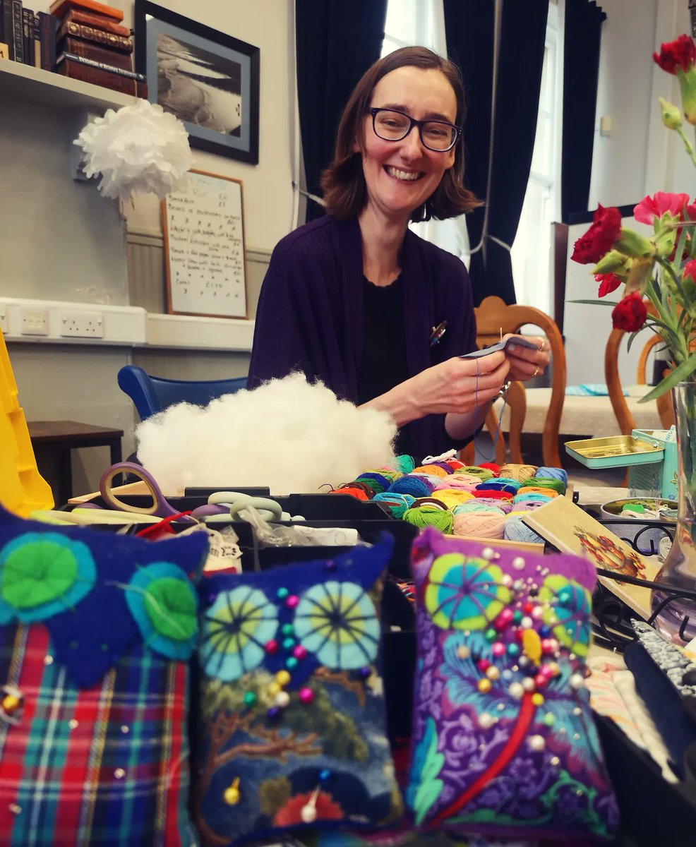 MadFestScotland's tweet photo. Helen Walsh of Delicate Stitches ran a fabulous embroidery embellishment workshop at #MaDFestScotland yesterday, enjoyed by all.
Looking forward to lots of exciting events next week. Check website for ticket availability.
#MakingAndDoing
#Whithorn
#DumfriesAndGalloway
#Scotland https://t.co/IctqZexzoj