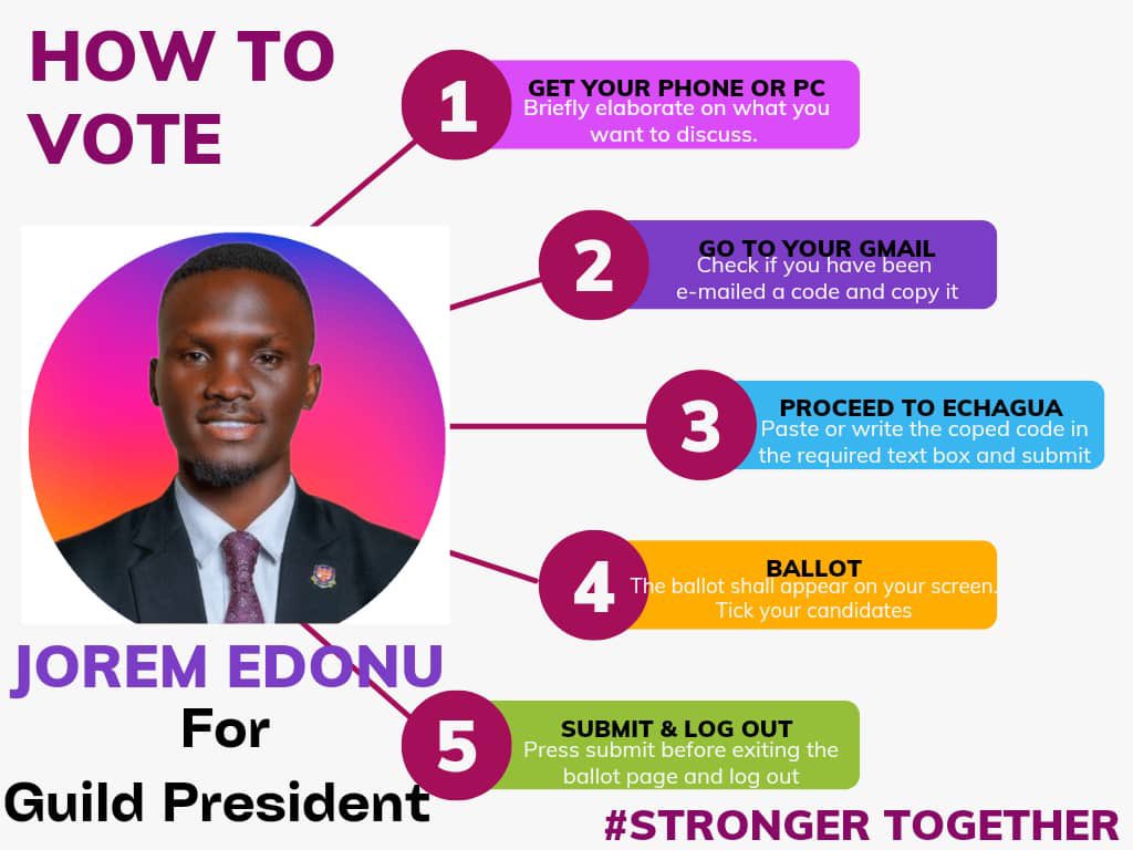 Reallad_24's tweet photo. Finally the day is today,let's all vote @EdonuJorem for Guild UCU
#Jorem4Guild https://t.co/YO1YrkwUao