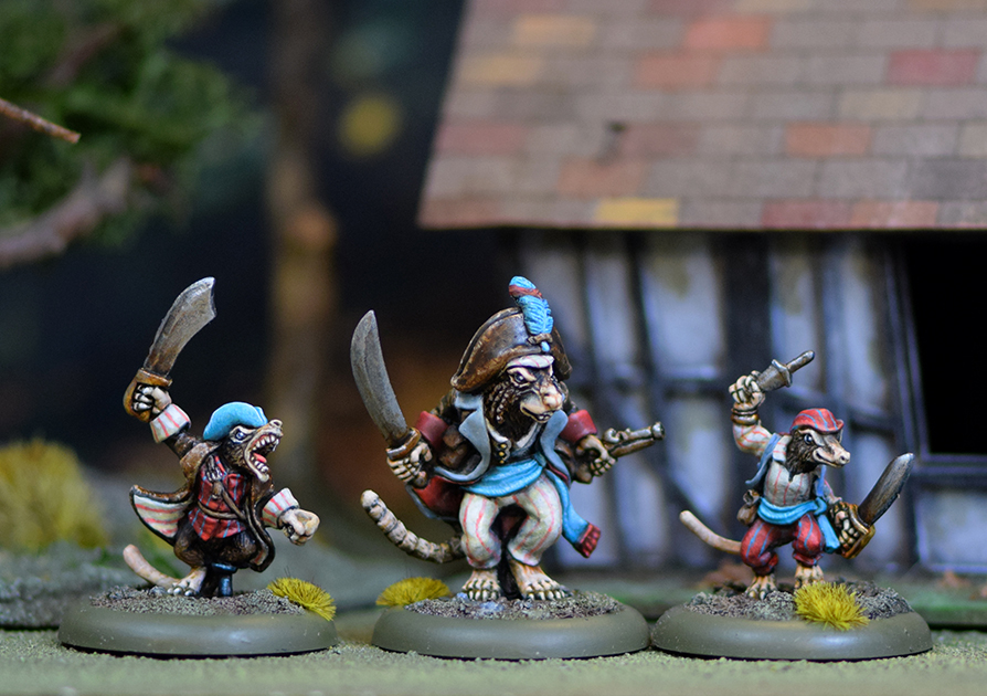 OathswornMinis's tweet photo. Three more Burrows & Badgers minis painted - I've only got 14 left to paint now (until we make more, of course! ;) )
Two shrews and a black rat, all ready for a bit of piracy!
#burrowsandbadgers #minipainting #finishedfriday https://t.co/rtkYqc6ZCT