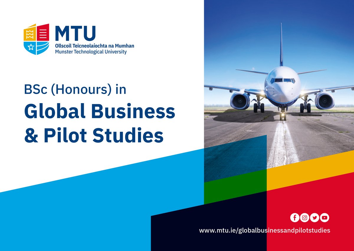 Interested in becoming a pilot and an honours degree? You are invited to our Zoom webinar: 
BSc in Global Business &amp; Pilot Studies Information Session 
On: Nov 21, 2022   At: 06:30pm

Register in advance:
mtu-ie.zoom.us/webinar/regist…
Further info: cit.ie/globalbusiness…