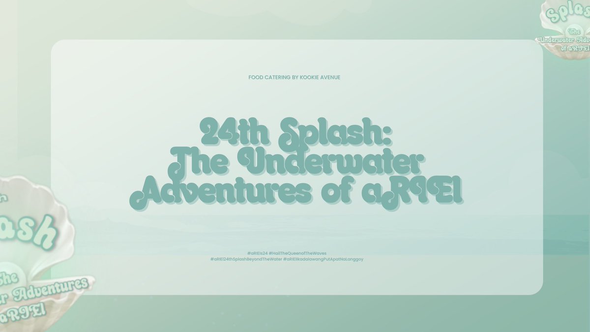 ͏
                
                ۰ ۫  ❀ ۰ . THE UNDERWATER ADVENTURES OF aRIEl . ⬫˚ ❀ . 
                    
 ͏͏
                  MAIN THREAD .ೃ࿐  

      #HailTheQueenofTheWaves
      #aRIEl24thSplashBeyondTheWater
      #aRIElIkadalawangPutApatNaLangoy
   
 ͏͏
͏